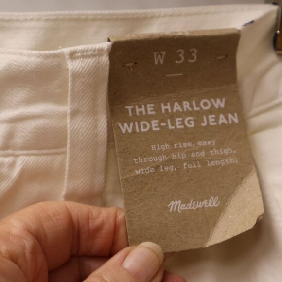 J.Crew Premium Edition White Full Length Slim Wide-Leg Pants Size 30P Cotton Wom - Picture 9 of 13